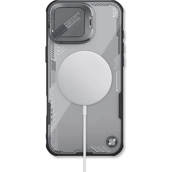 Nillkin Iceblade Prop MagSafe Bio PC Hardcase Hülle (Apple iPhone 16), Smartphone Hülle, Schwarz