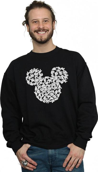 Actual product image Disney Mens Mickey Mouse Head Of Hands Sweatshirt (M)