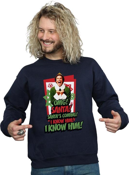 Actual product image Elf Mens OMG Santa Sweatshirt (3XL)