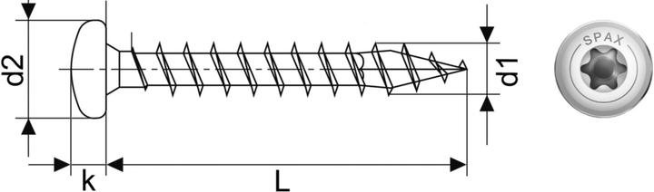 Produktbild Spax Halbrundkopf T-Star Plus T20 Vollgewinde Wirox (500 Schrauben pro Stück)