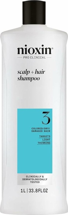 Nioxin Scalp + Hair System 3 Shampoo (1000 ml, Flüssiges Shampoo)