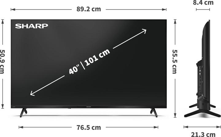 Actual product image Sharp Google TV (40", LCD, Full HD, 2025)