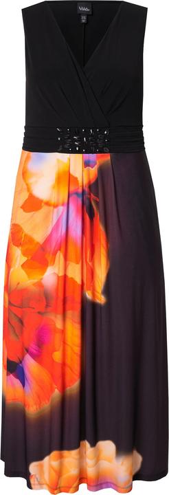 Produktbild Ulla Popken Maxikleid, XL-Blüten, A-Linie, V-Ausschnitt, ärmellos (54)