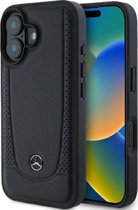 Actual product image Mercedes MEHCP16SARMBK iPhone 16 6.1" czarny/black hardcase Leather Urban (Apple iPhone 16)