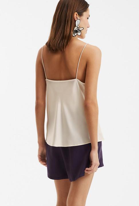 Produktbild La Redoute Collections V-Ausschnitt-Top aus Satin mit schmalen Trägern (XL)