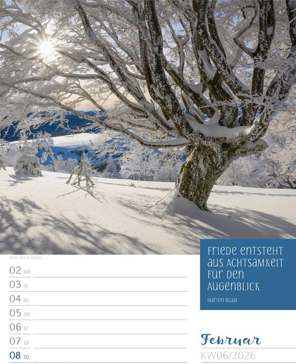 Image du produit Augenblicke der Achtsamkeit - Wochenplaner Kalender 2026 (25 x 33 cm, Couverture rigide, Allemand)
