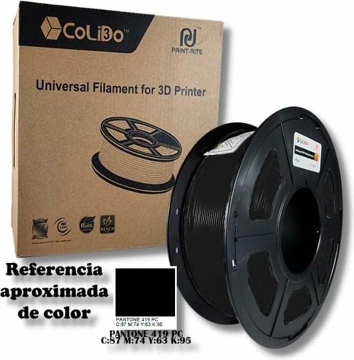 Image du produit CoLiDo Cassette de filaments 3D PLA+ noir 1.75mm 1kg (PLA+ LECTURE, 1.75 mm, 1000 g, Noir)