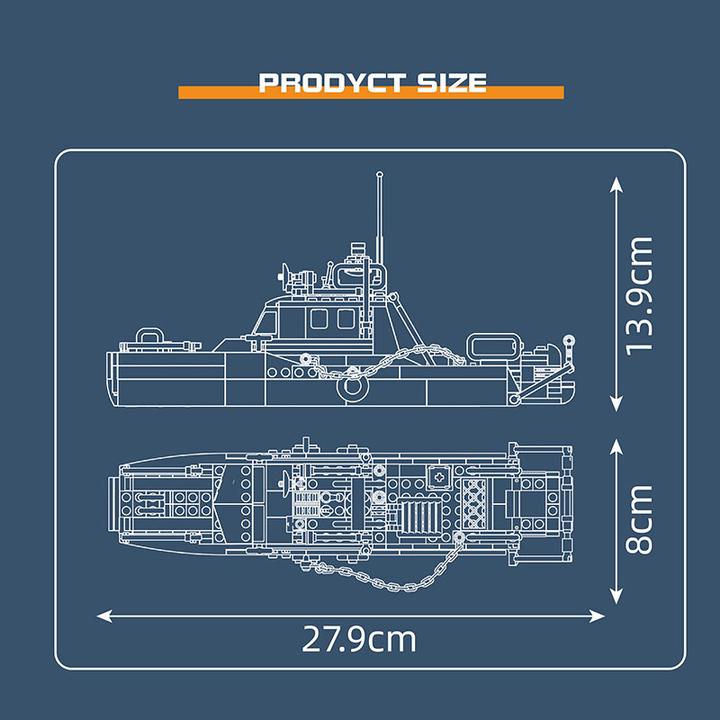 Produktbild Mould King Polizeiboot