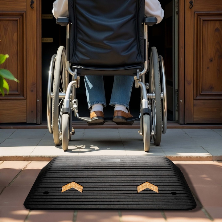Actual product image Wiltec Rubber threshold ramp 902x620x102mm Ramp 50t Access ramp wheelchair car