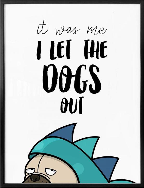 Actual product image Trenddeko I let the dogs out (60 x 80 cm)