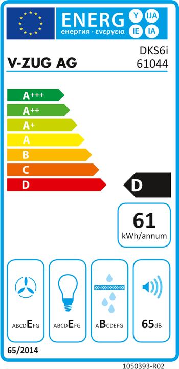Energy Label V-ZUG DKS6in (Substructure hood)