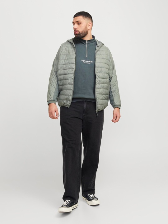 Immagine prodotto Jack & Jones Felpa stampata plus size con mezza cerniera Felpa con mezza cerniera (5XL)
