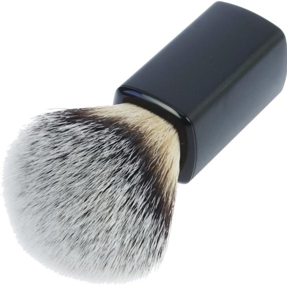 Immagine prodotto Pennello da barba in pelo sintetico, con manico in plastica nera Altezza: 10 cm Anello Ø 21 (Pennello da barba)