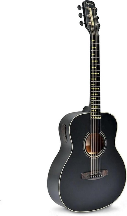 Immagine prodotto Popu Music Chitarra acustica Poputar T2 (Chitarra occidentale, Palissandro (materiale del ponte), Abete rosso (parte superiore), Mogano (materiale posteriore), Mogano (materiale laterale), Acrilonitrile butadiene stirene (ABS) (materiale della tastiera))