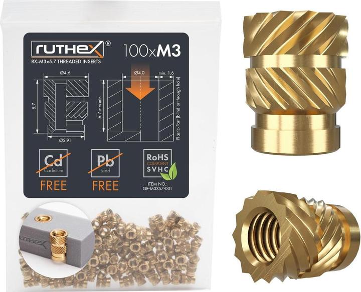 Ruthex Inserto filettato M3 (M3)
