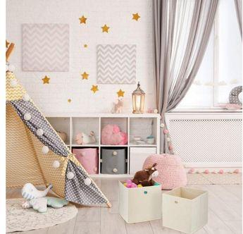 Produktbild Relaxdays 4x Aufbewahrungsbox (30 x 30 x 30 cm, 8.58 l)