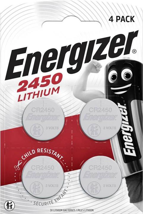 Energizer Knopfzelle CR 2450 3 V 4 St. 620 mAh Lithium (4 Stk., CR2450, 620 mAh)