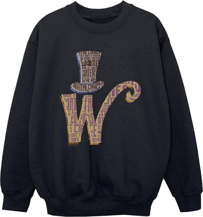 Actual product image Willy Wonka & the Chocolate Factory Boys W Logo Hat Sweatshirt (128)