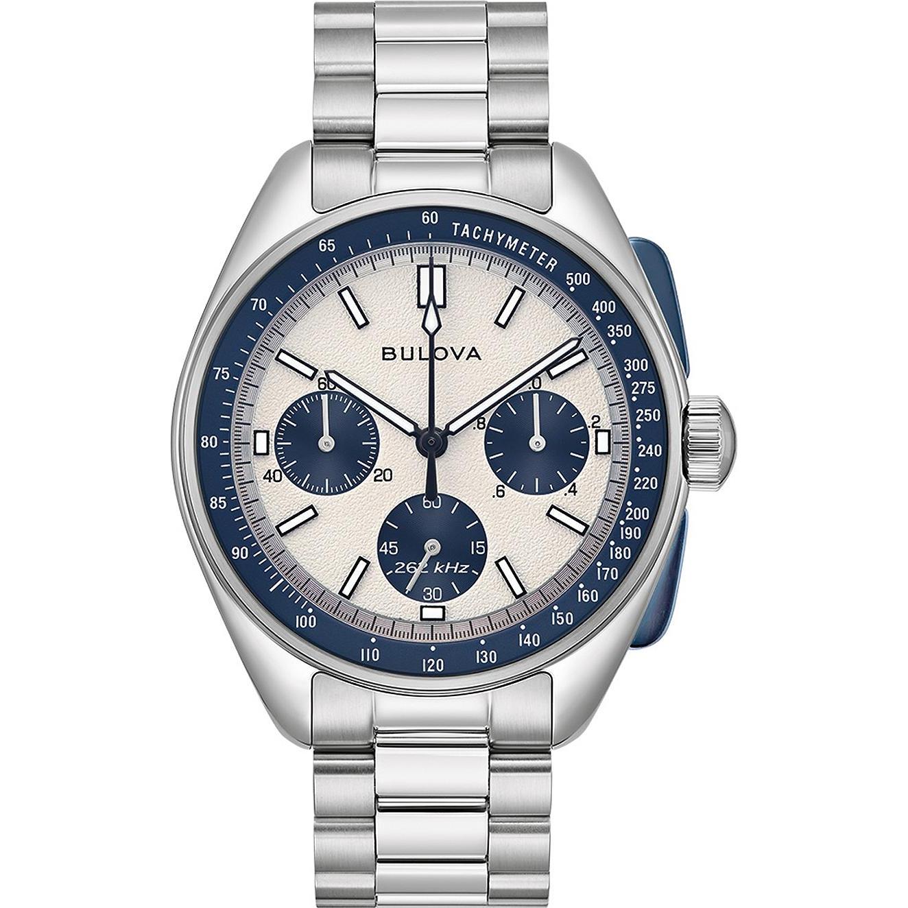 Bulova, Orologio da polso, Pilota Lunare, Argento, (Cronografo, 44 mm)
