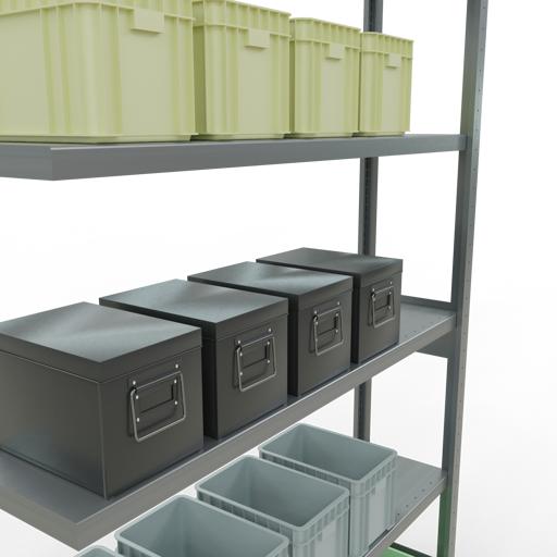 Actual product image Schulte Lagertechnik MULTIplus250 boltless add-on bay system with length bolts