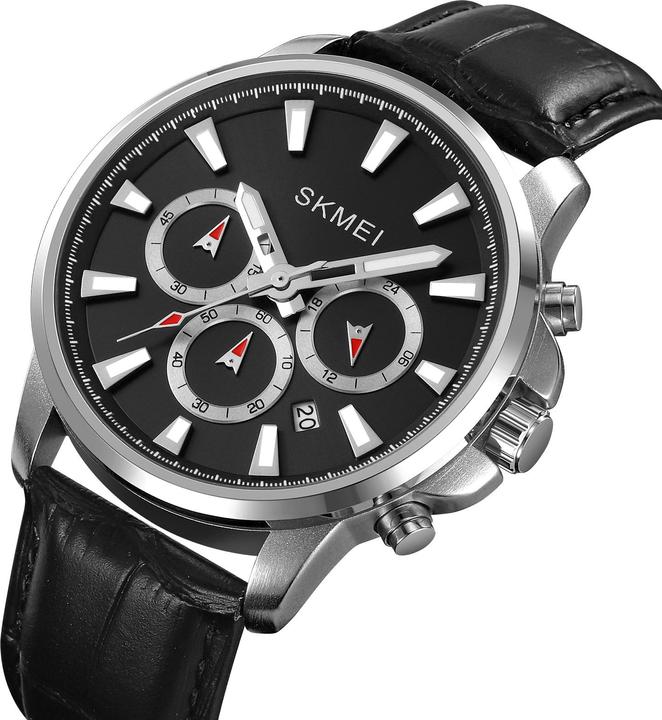 Produktbild Skmei 2071LSIBK Herrenuhr + BOX (Analoguhr, Chronograph, 43 mm)