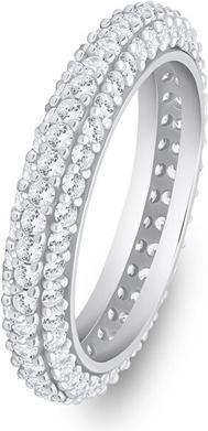 Immagine prodotto Brilio Argento - Anello in argento scintillante con zirconi chiari RI093W - Circuito: 50 mm (50)