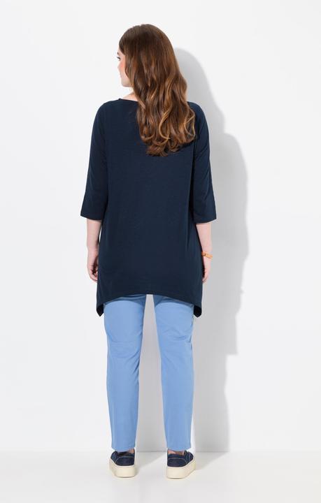 Actual product image Ulla Popken Eco Cotton PURE Logo Pointed Hem Tee (50, 52)