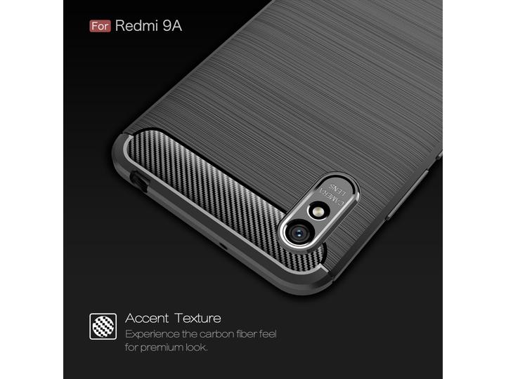 Actual product image Screenguard Xiaomi Redmi 9A Cover Carbon Brushed Soft TPU (Xiaomi Redmi 9A)