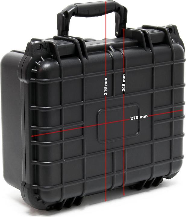 Produktbild Wiltec Universalkoffer 27x24,6x12,4cm Schutzkoffer wasserdicht Schaumstoffmatte