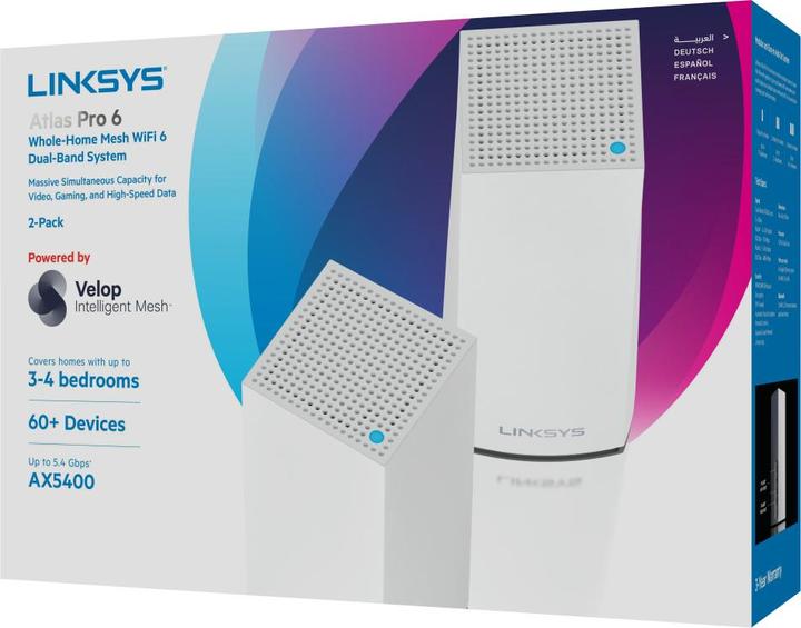 Immagine prodotto Linksys Atlas Pro 6 Dual-band ( / ) Wi-Fi 6 (802.11ax) Bianco 3 Interno