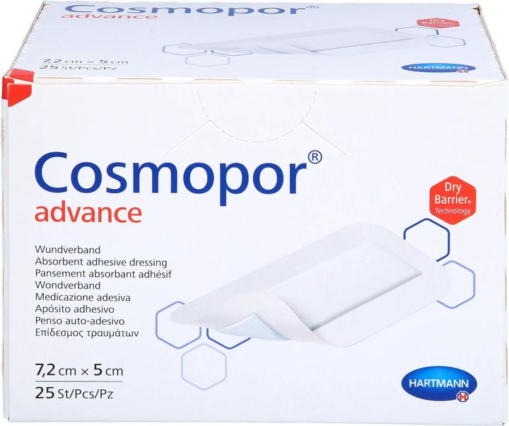 Hartmann Cosmopor Advance wound dressing 7.2 x 5 cm, 25 plasters (25x)