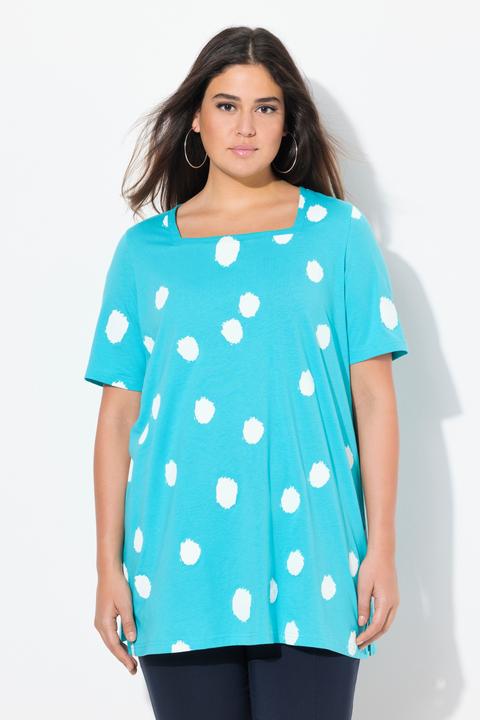 Immagine prodotto Ulla Popken Maglia dal taglio lungo e svasato con pallini, scollo rettangolare e mezze maniche (42, 44)