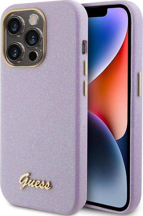 Produktbild Guess GUHCP15LPGMCSL iPhone 15 Pro 6.1" liliowy/lilac hardcase Glitter Glossy Script (Apple iPhone 15 Pro)