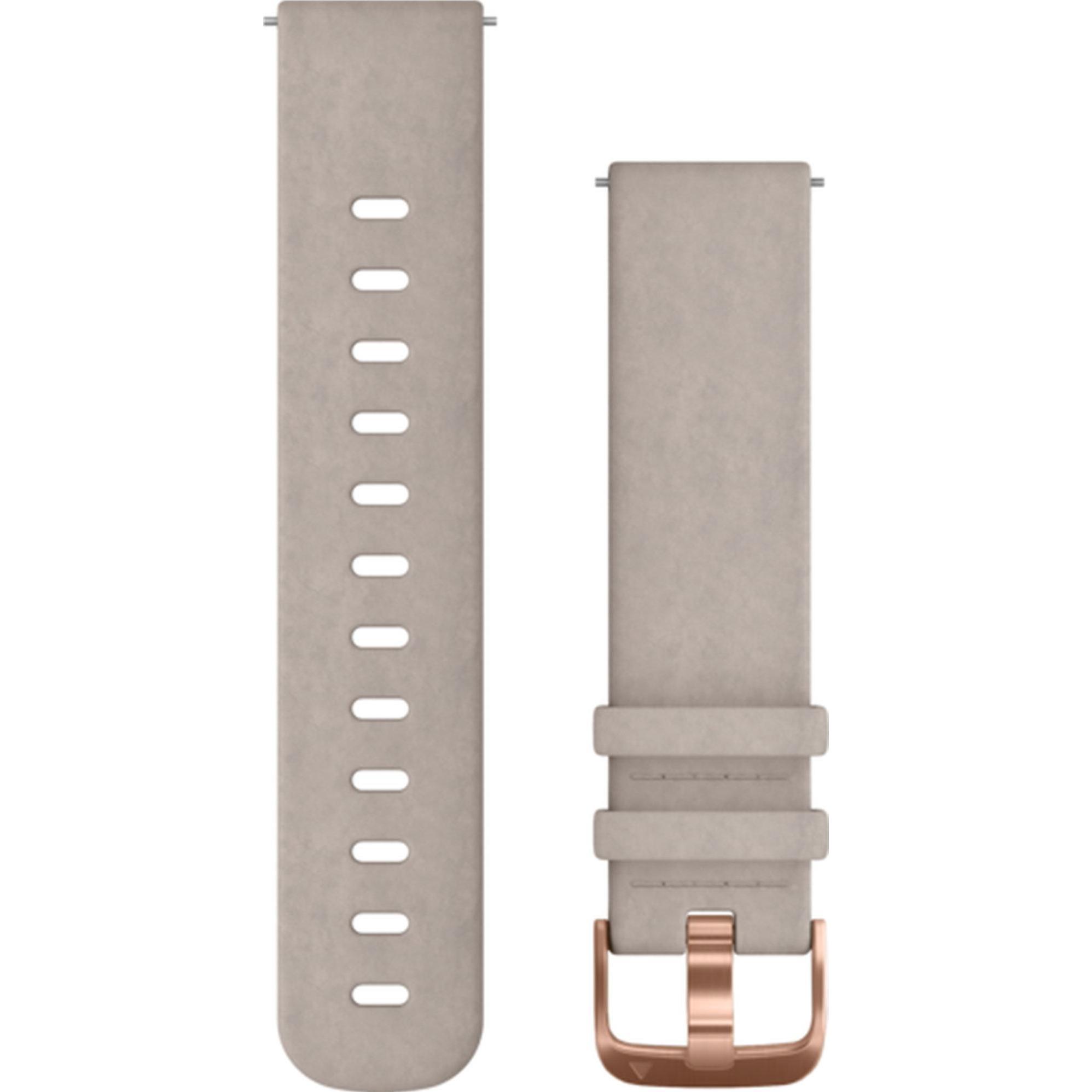 Thumbnail - Garmin Armband (20 mm, Veloursleder, Vivoactive 3, Vivomove HR, Forerunner 645), Uhrenarmband, Grau