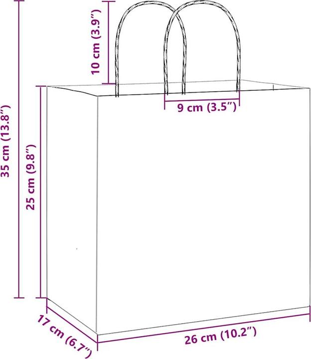 Produktbild vidaXL Papiertragetasche (250x)