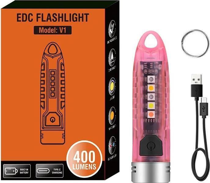 Actual product image Boruit V1 Led flashlight - 12 Modes - 400 Lumens (7.30 cm, 400 lm)