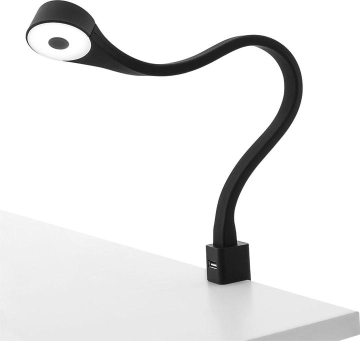 Produktbild Furnika Bettpaneelleuchte Flexi R 12 V/DC schwarz mit USB-Charger (90 lm)