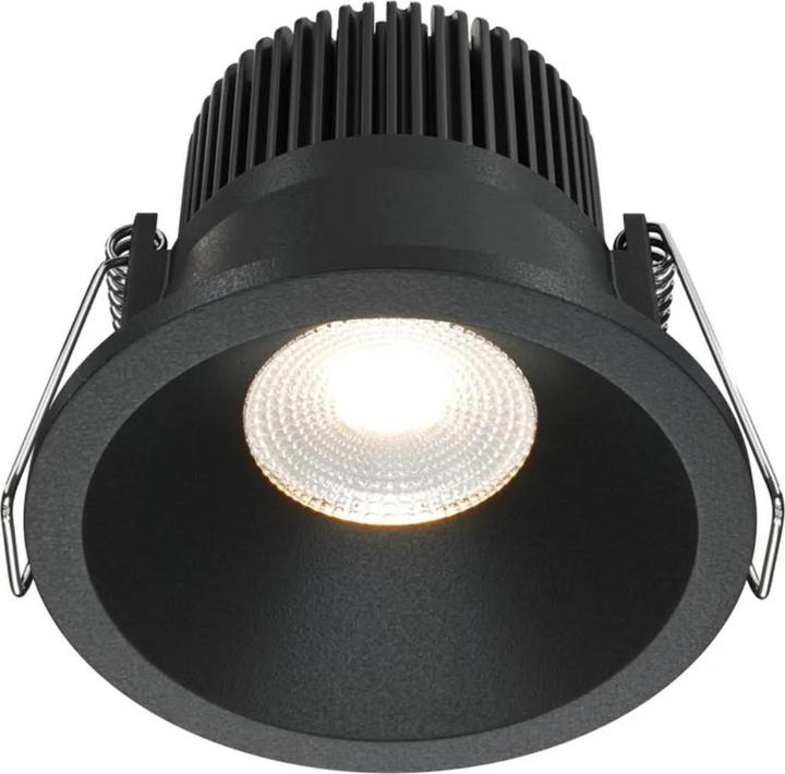 Actual product image Maytoni Zoom LED downlight, recessed light 6W dimmable black IP65 90Ra Ø6mm warm white (370 lm)
