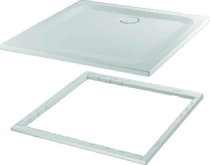 Bette Ultra Rechteck-Duschwanne mit Minimum-Wannenträger, 800x700x25mm, 5679