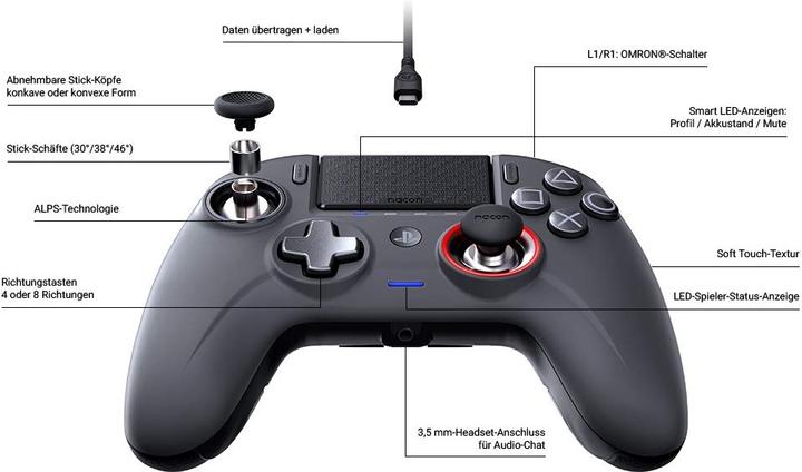 Produktbild Nacon Gaming Revolution Unlimited Pro Controller - Black (PS4)