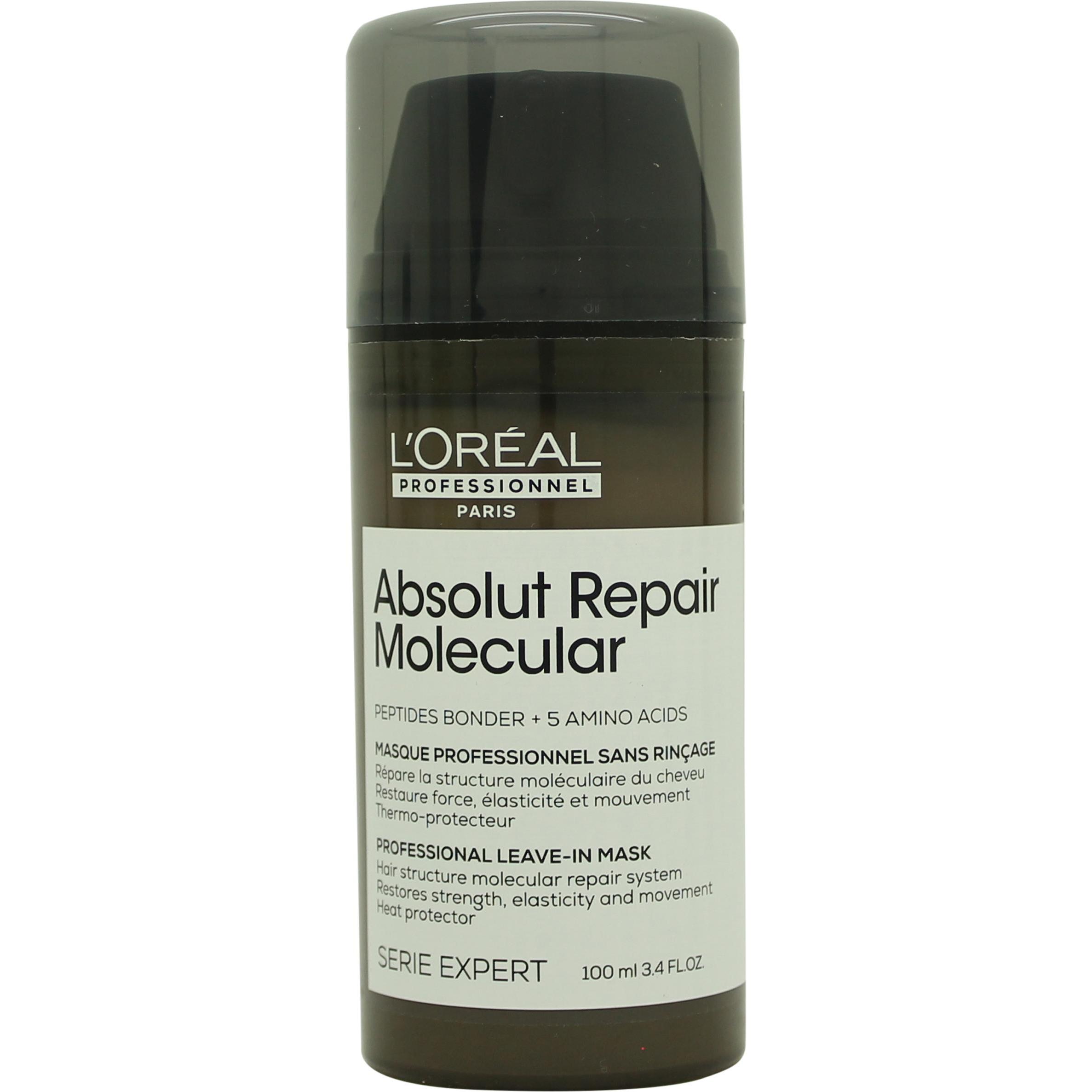 L'Oréal Professionnel, Maschera, L ÌOréal Professionnel - Maschera senza risciacquo per capelli danneggiati Absolut Repair Molecular (100 ml)