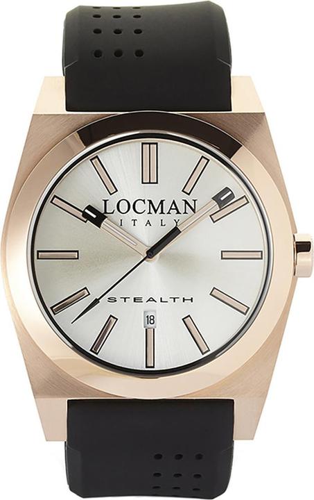Actual product image Locman Italy Men's Watch Stealth bicolour Ref. 0201 (Analogue wristwatch, 42 mm)