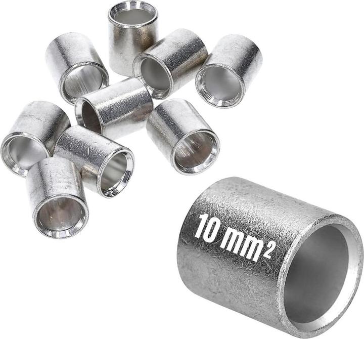 Produktbild Kalitec 10 Stück L2-P Parallelverbinder 10mm² I Verbinder unisoliert I Quetschverbinder blank I Kabe