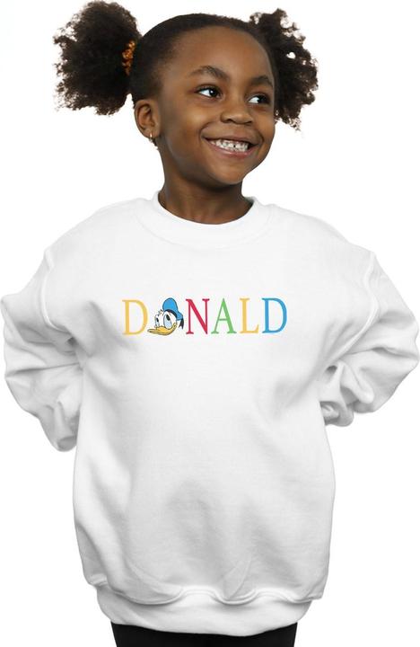 Actual product image Disney Girls Donald Duck Letters Sweatshirt (116)