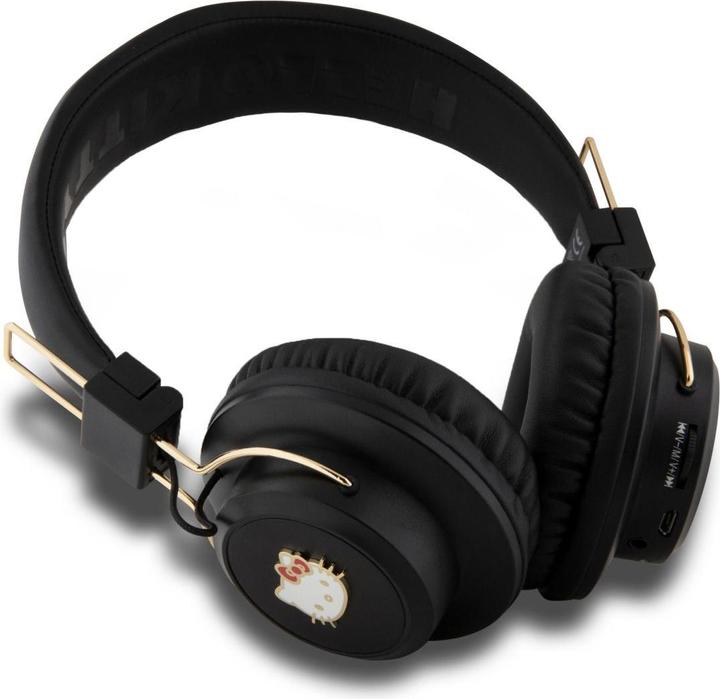 Hello Kitty słuchawki nauszne Bluetooth HKBH9KHLMK czarne/black Metal Logo (No noise cancellation, 8 h, Wireless)