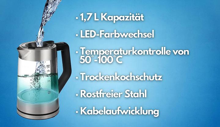Produktbild Ecosa Glas Wasserkocher (1.70 l)