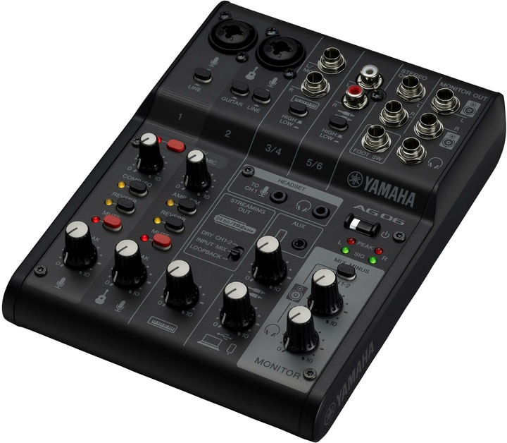 Yamaha AG06MK2B (Studio et mixeur live)