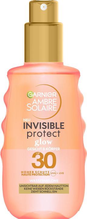 Actual product image Garnier Ambre Solaire Invisible Protect & Glow (Sun spray, SPF 30, 150 ml, 178 g)