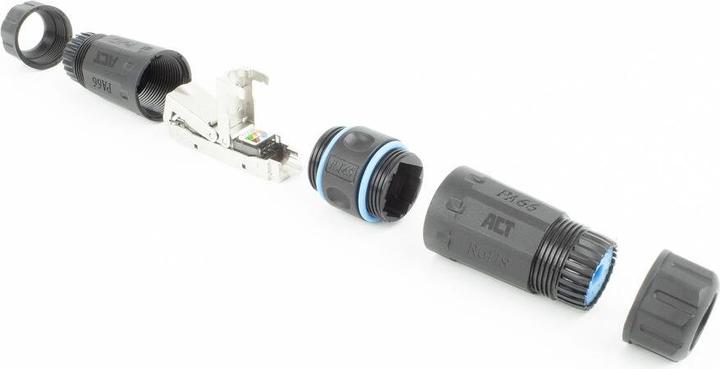 Actual product image ACT CAT6A Outdoor IP68 cable coupler (Network coupling)