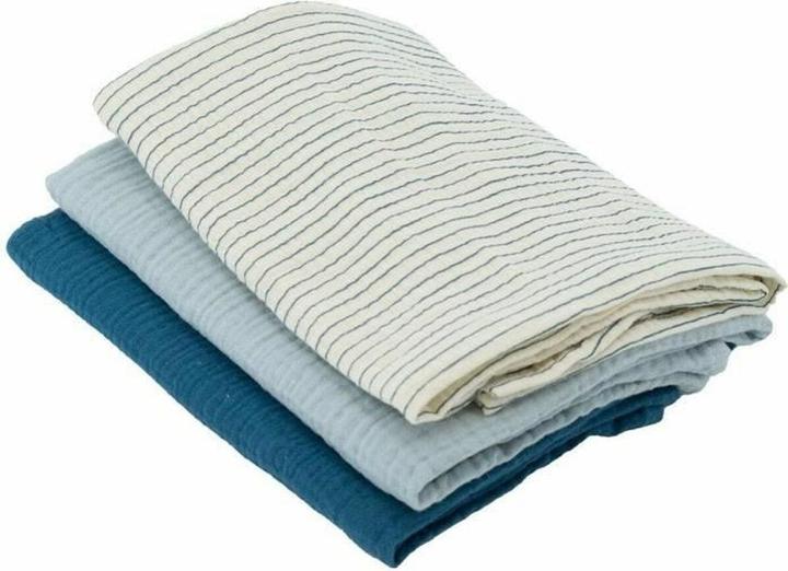Domiva Musselin Blau Resistent 3 Stücke (3 Stück) (70 cm, 70 cm)